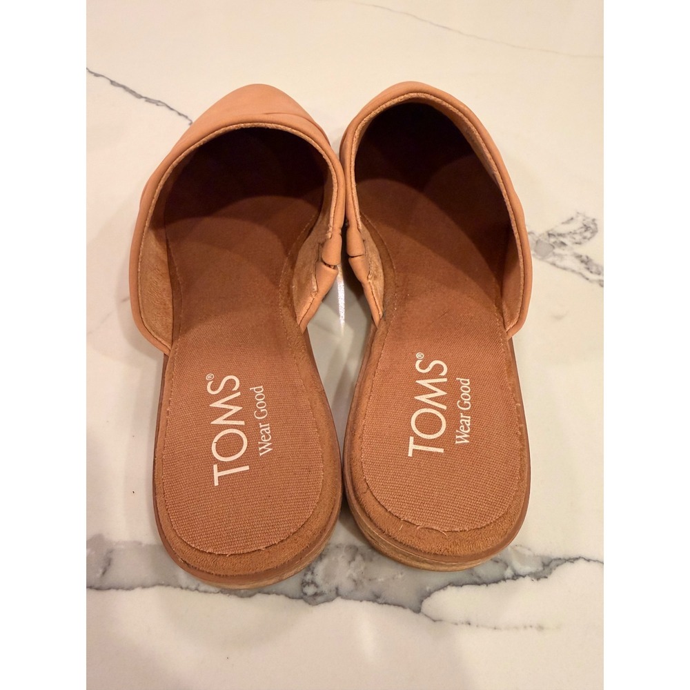 TOMS Slide Mule Flats Tan Pointed‎ Toe Slip On Women's 6.5 EU 37 New - Picture 2 of 4